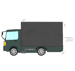 シンプルな配送車のイラスト