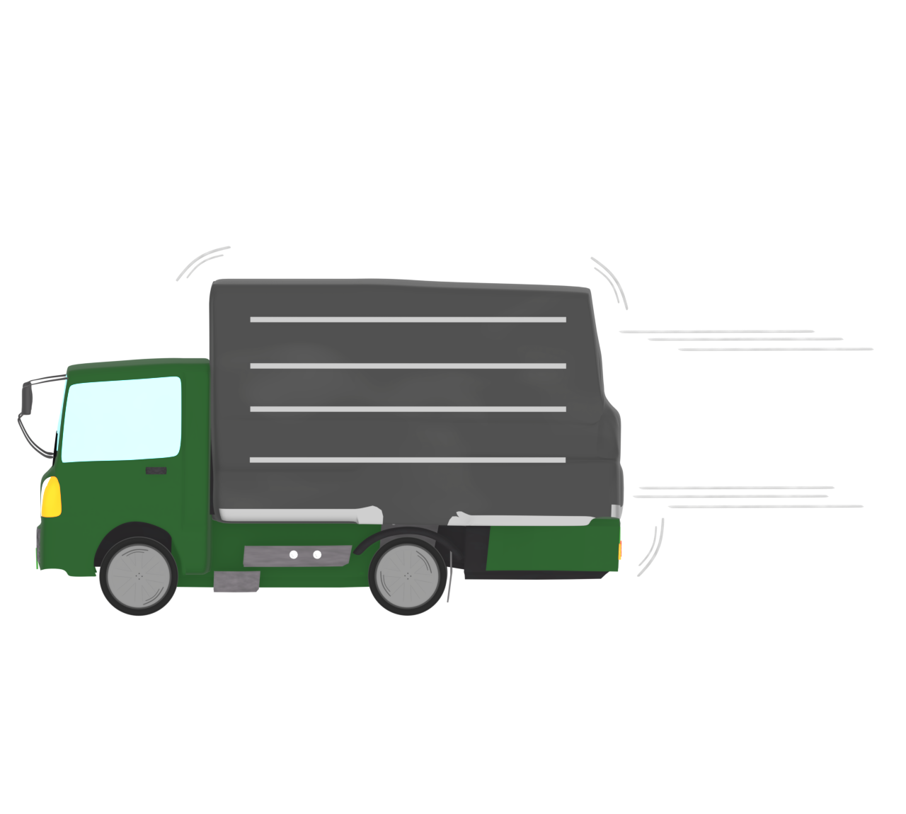 シンプルな配送車のイラスト