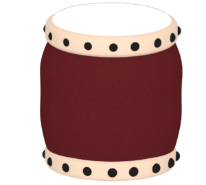 シンプルな和太鼓のイラスト