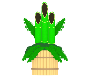 シンプルな門松のイラスト