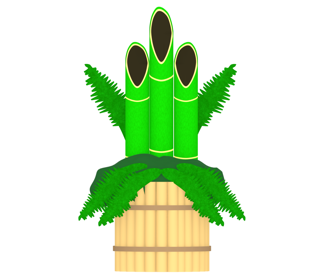 シンプルな門松のイラスト