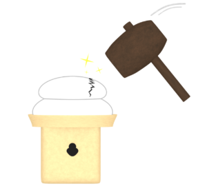 シンプルな鏡開きのイラスト