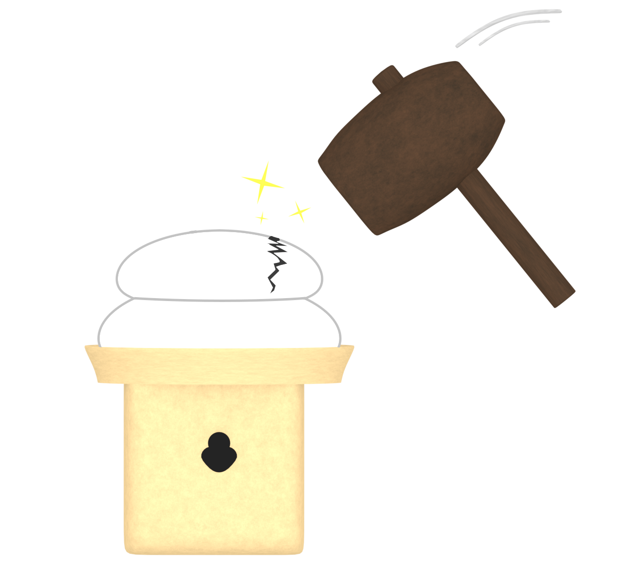 シンプルな鏡開きのイラスト