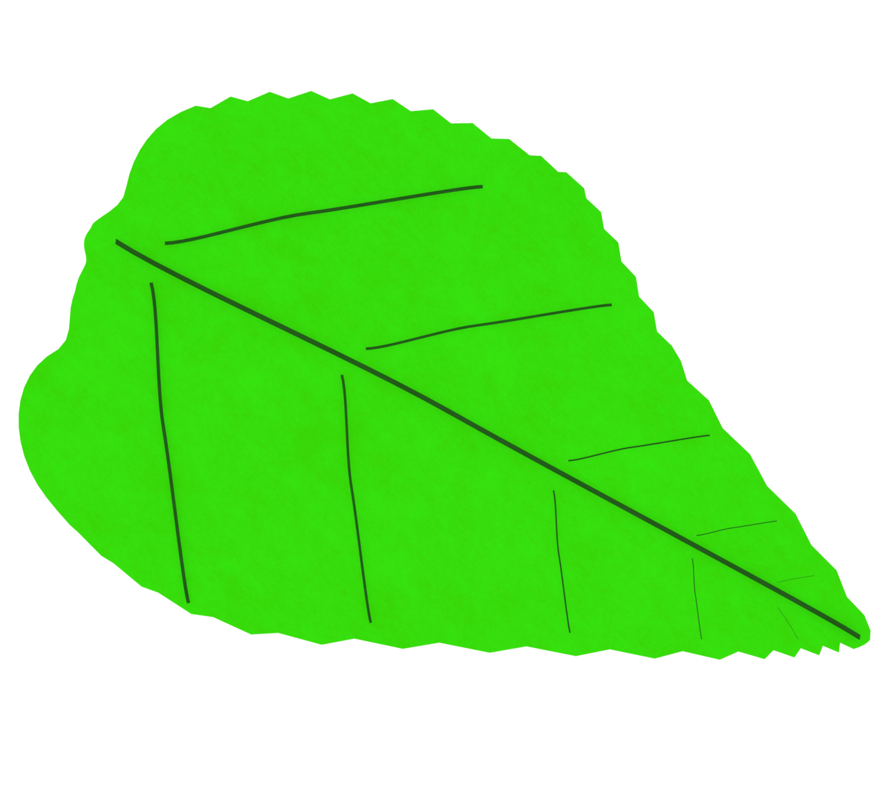 シンプルな葉っぱのイラスト