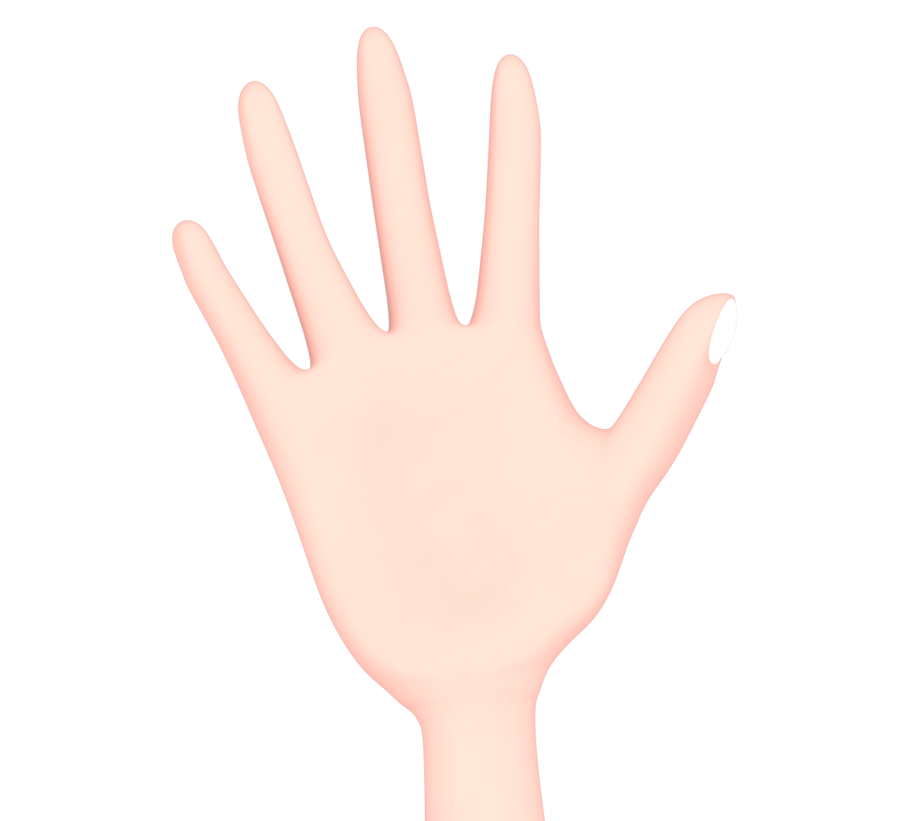 手を開くイラスト