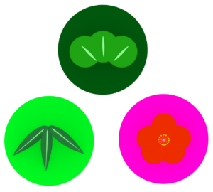 シンプルな松竹梅のマーク