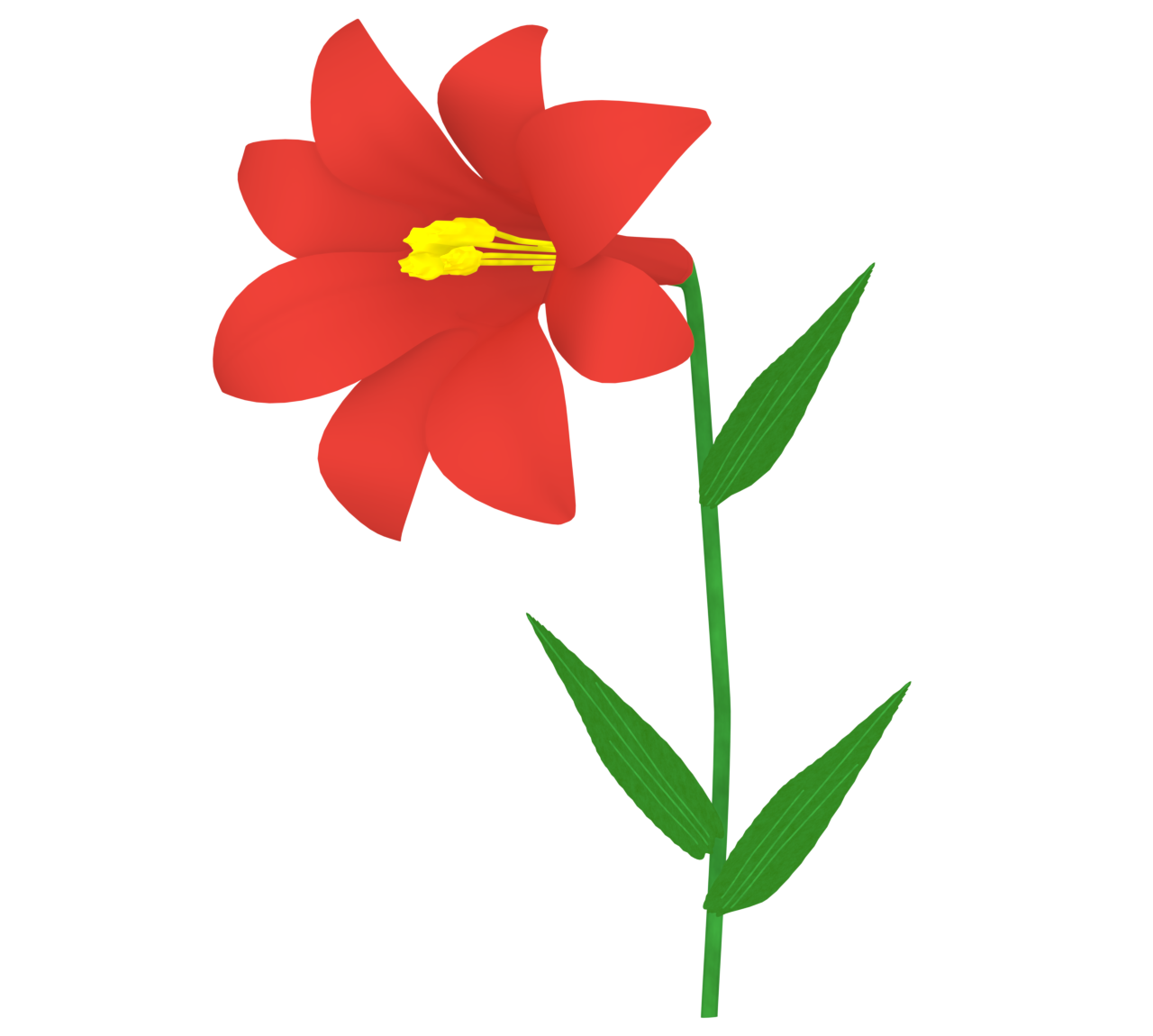 シンプルな百合の花のイラスト