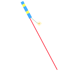 シンプルなロケット花火のイラスト