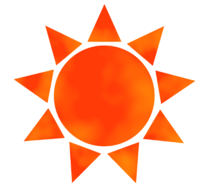 シンプルな太陽のイラスト