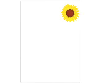 シンプルなひまわりのテンプレート