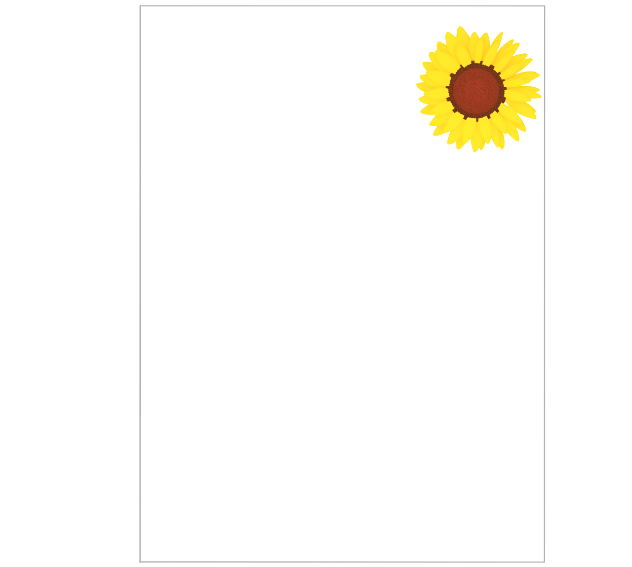 シンプルなひまわりのテンプレート