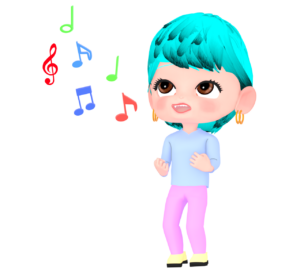 歌う女性のイラスト