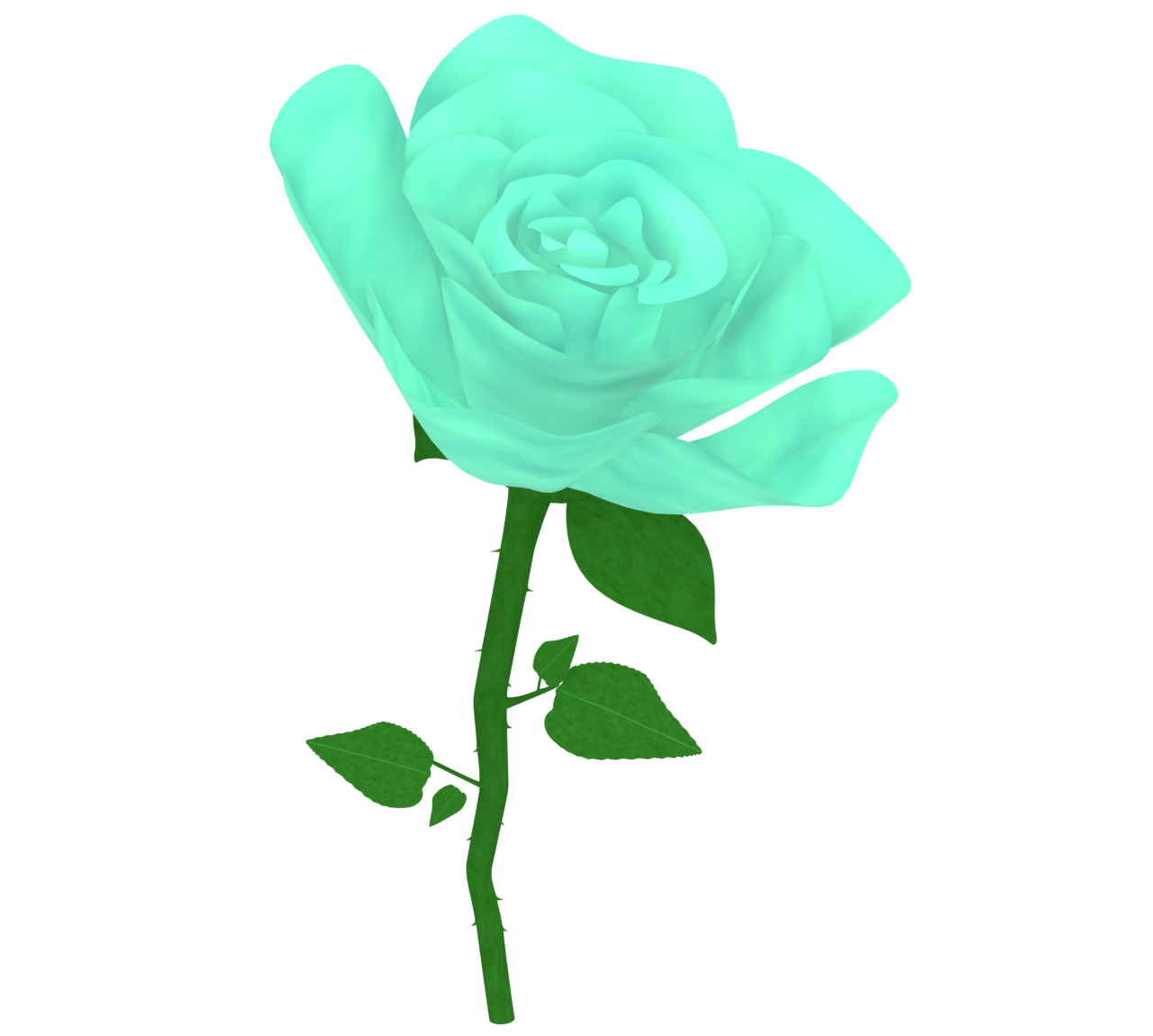一輪の薔薇のイラスト