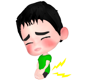 正座で足が痺れる男の子のイラスト
