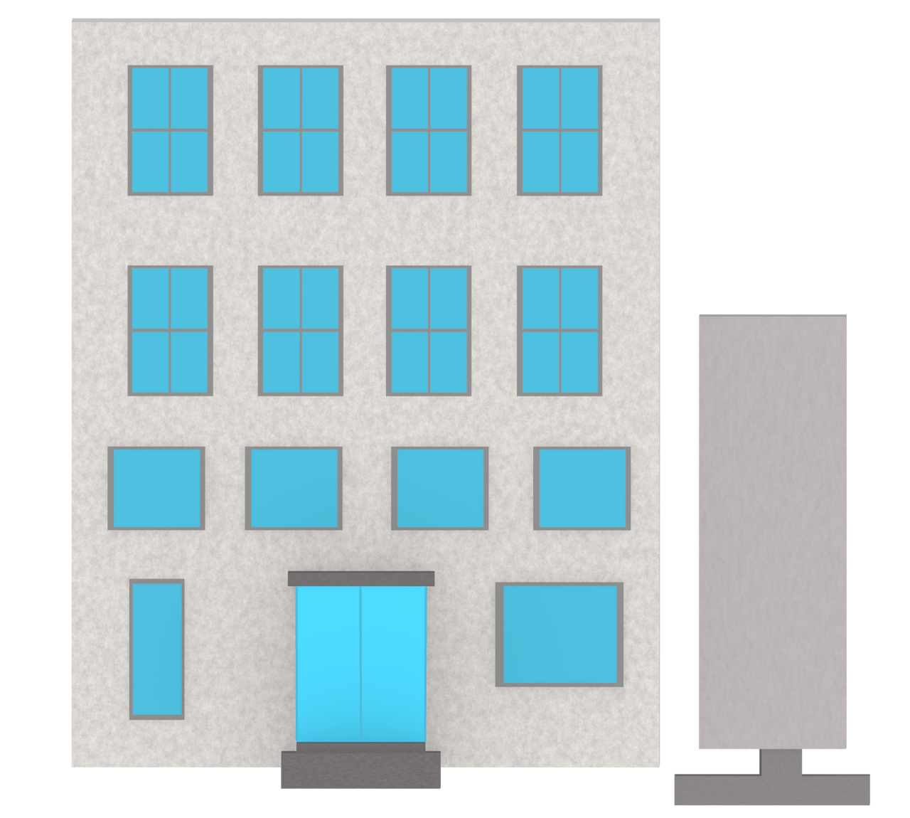 小規模ビルのイラスト 10 小規模ビルのイラスト