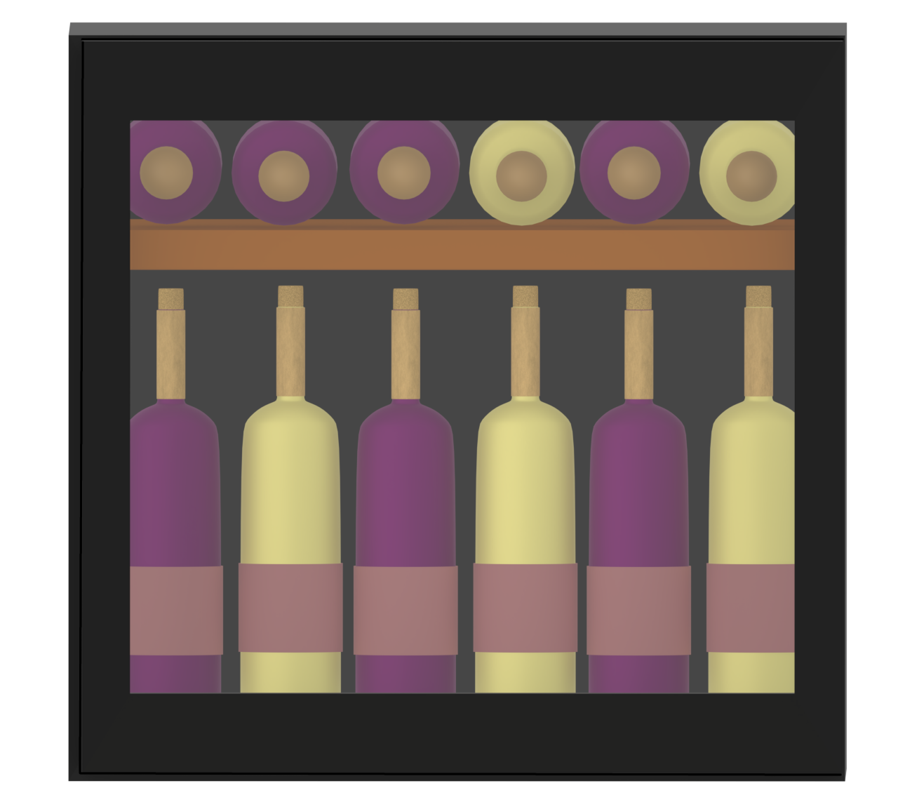 小型のワインセラーのイラスト