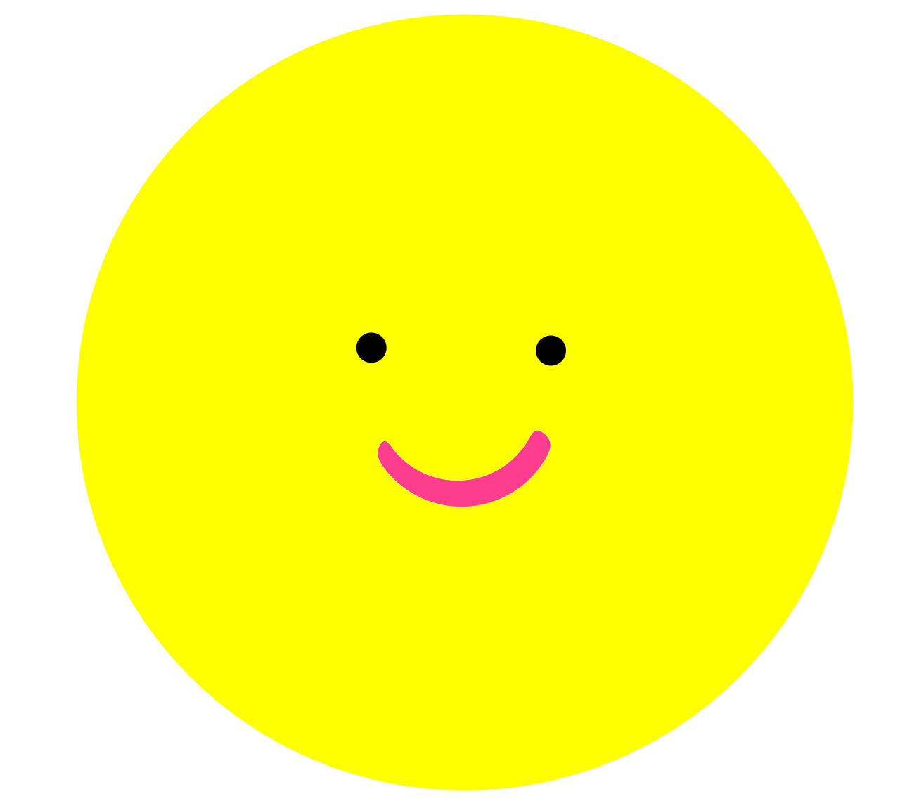 笑顔の満月のイラスト