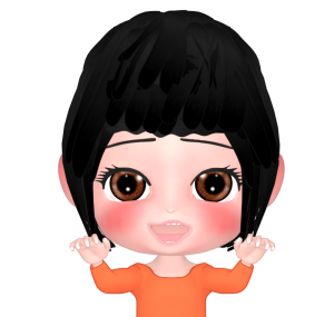 笑みを浮かべてガオーポーズをする女性のイラスト