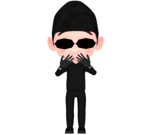 笑う不審者のイラスト