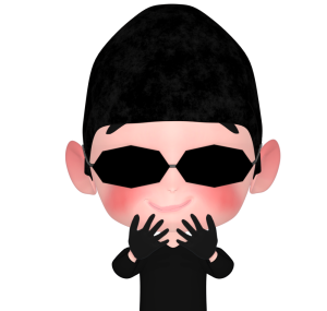 笑みを浮かべる不審者のイラスト