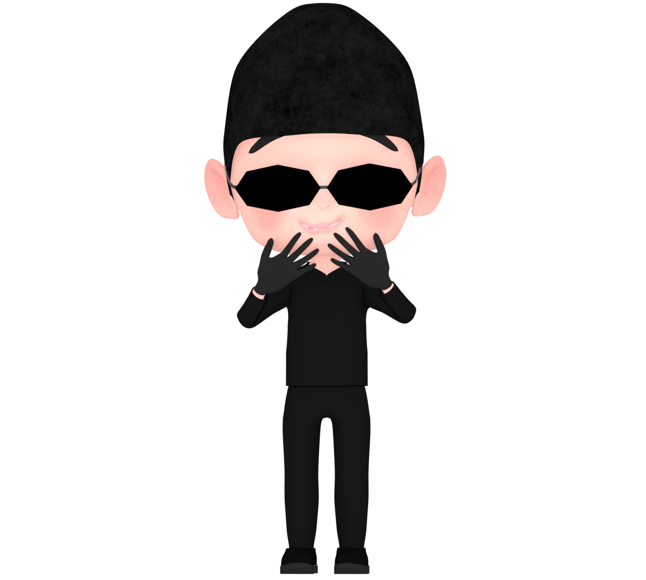 笑う不審者のイラスト