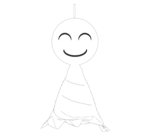 笑顔のてるてる坊主のイラスト