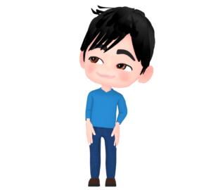 ニヤける男性のイラスト