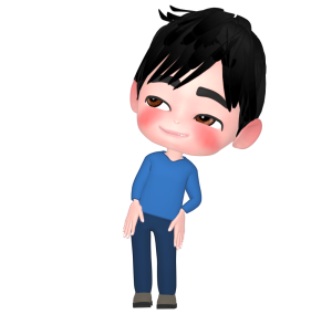 ニヤける男性のイラスト