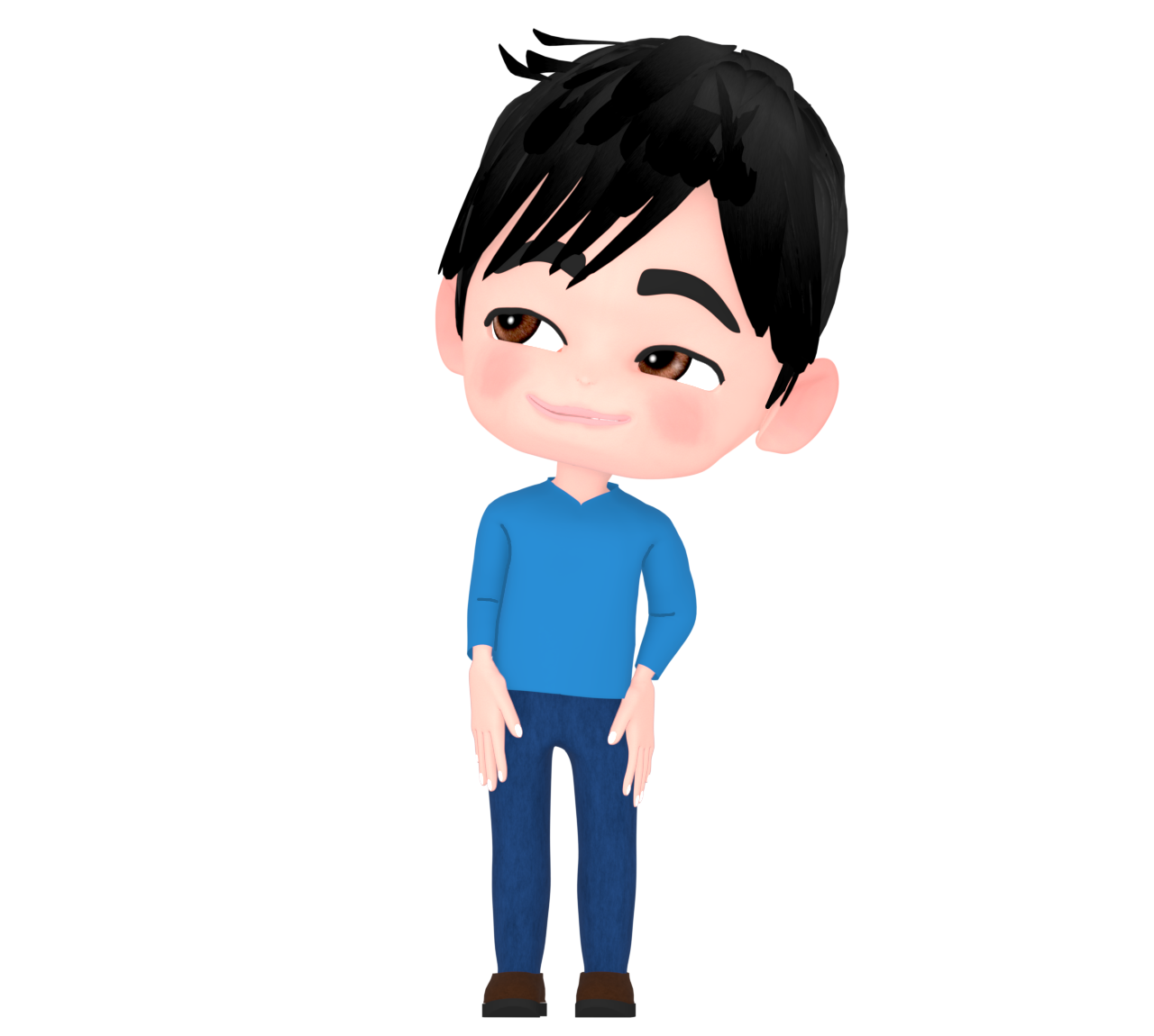ニヤける男性のイラスト