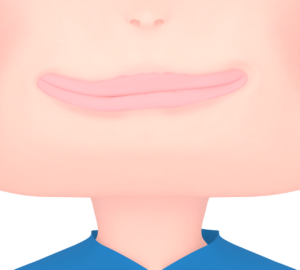ニヤける口のイラスト