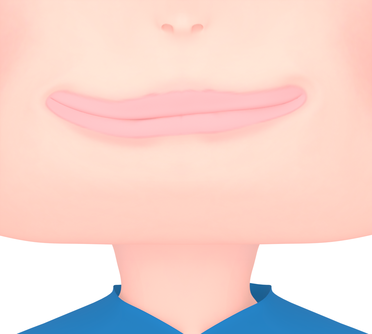 ニヤける口のイラスト
