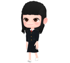 歩く女子生徒のイラスト