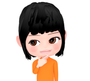 キリッとしたドヤ顔の女性のイラスト
