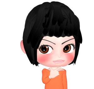 キリッとしたドヤ顔の女性のイラスト