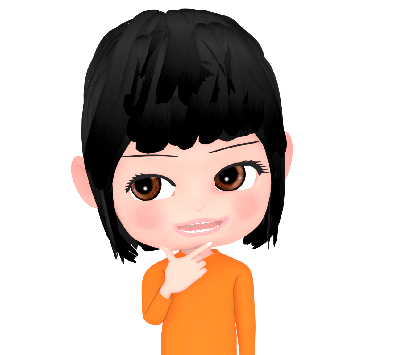 キリッとしたドヤ顔の女性のイラスト