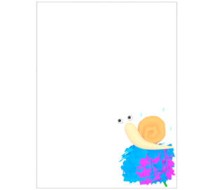 カタツムリと紫陽花のテンプレート
