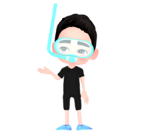 シュノーケリングのイラスト