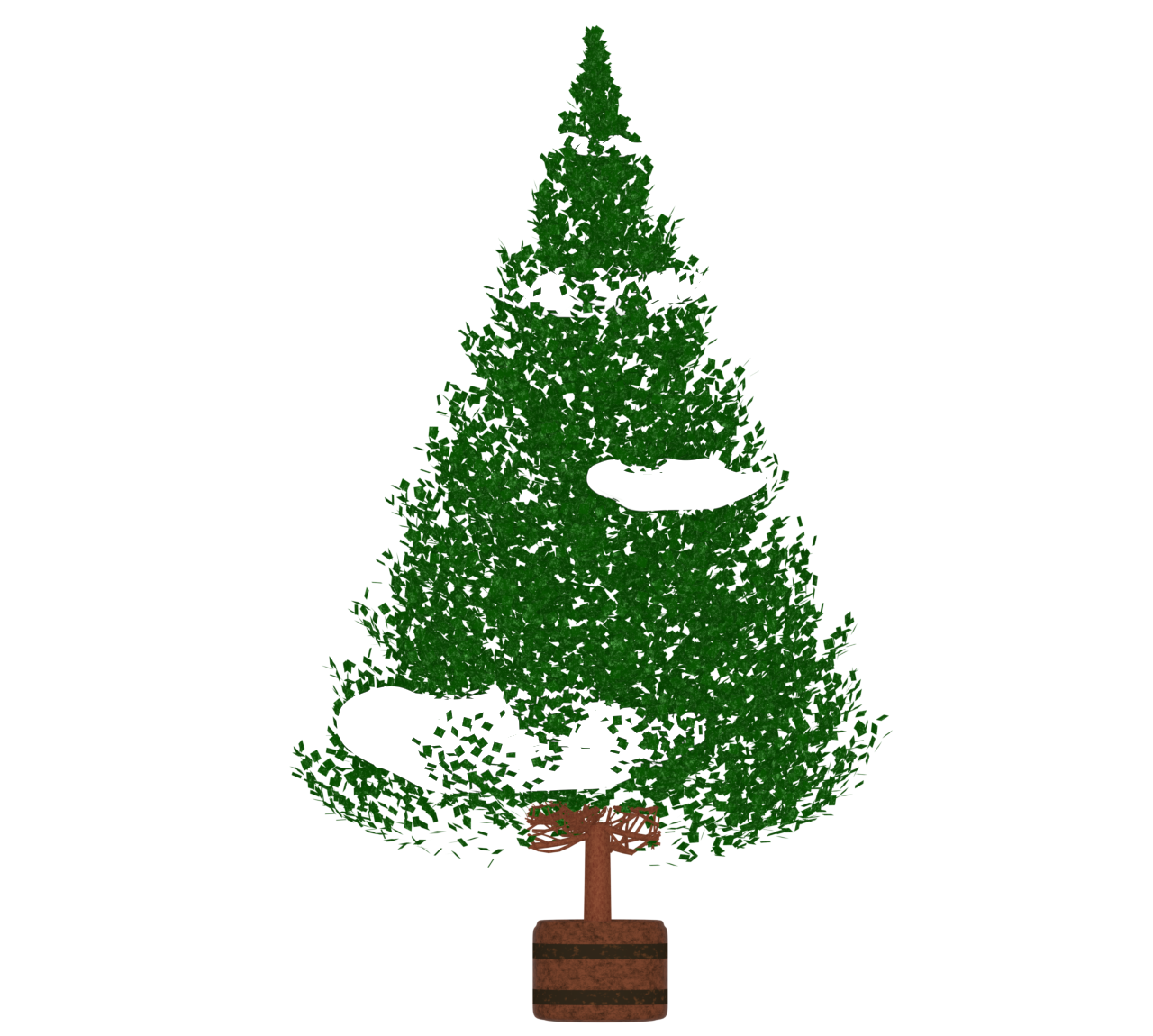 雪が積もるもみの木のイラスト