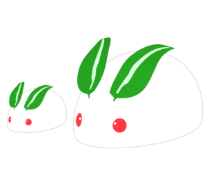 雪うさぎのイラスト
