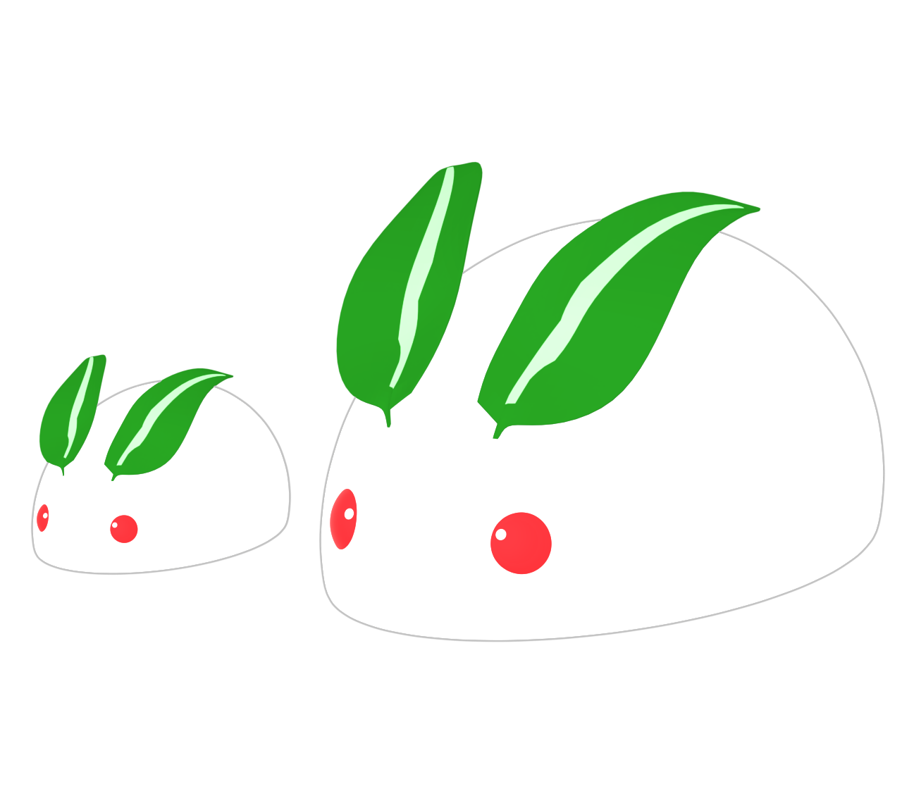 雪うさぎのイラスト