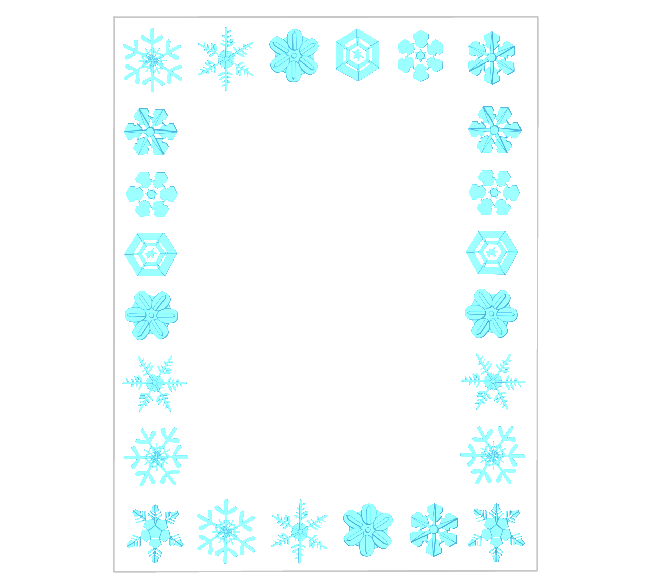 雪の結晶のテンプレート