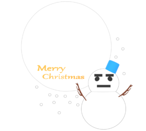 雪だるまのクリスマスカード