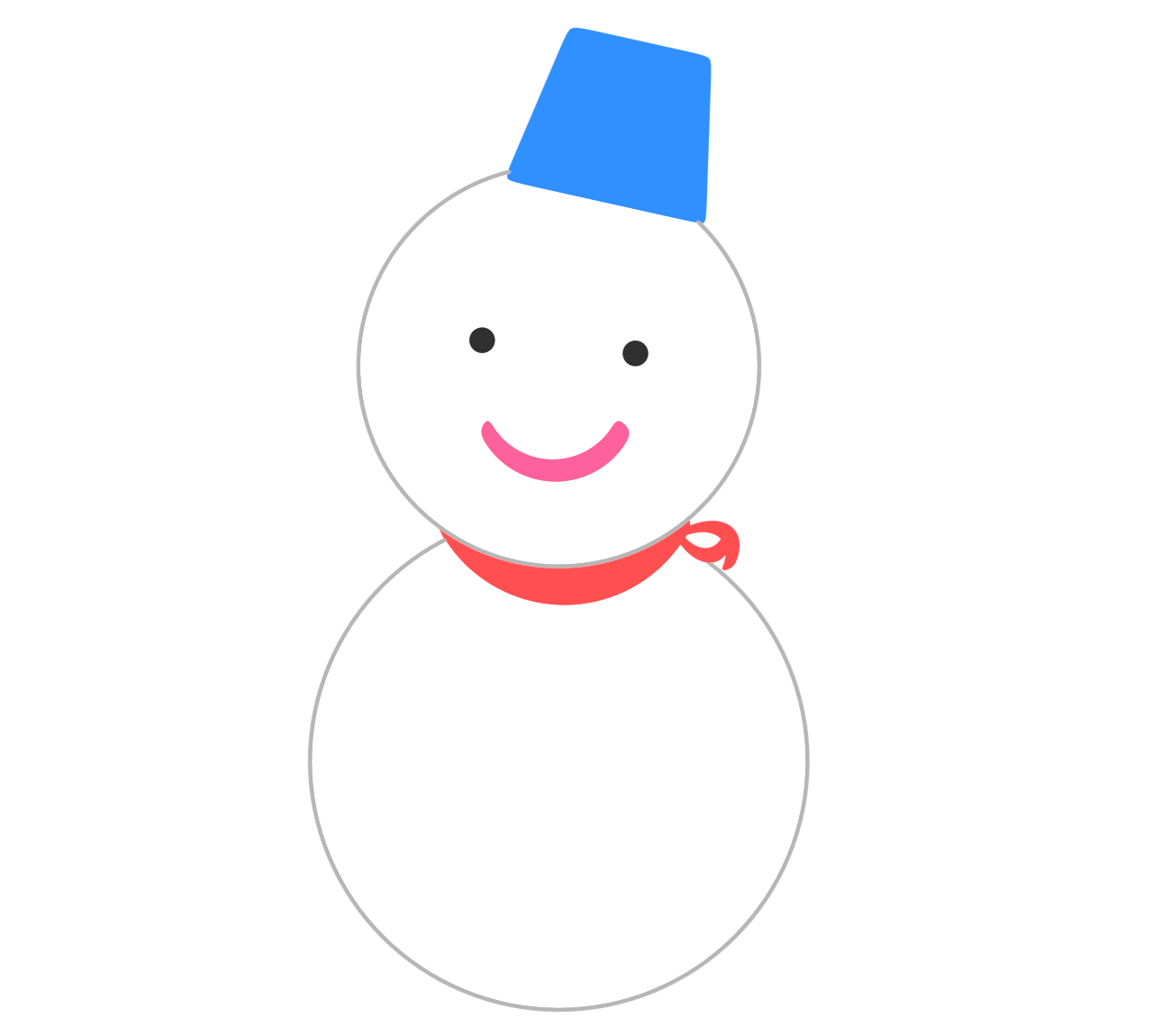 雪だるまのイラスト
