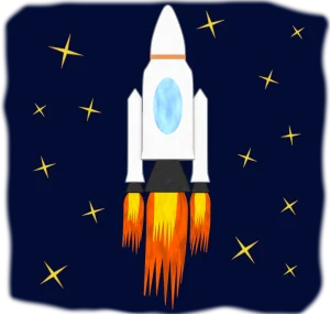 宇宙ロケットのイラスト