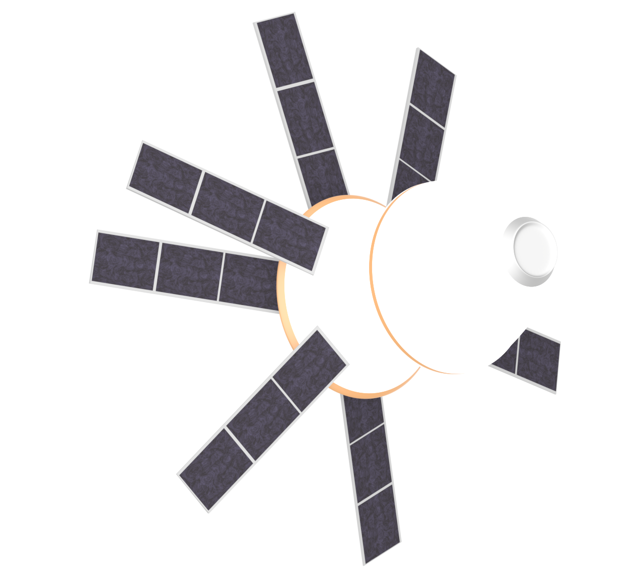 宇宙旅行者を乗せた宇宙船のイラスト
