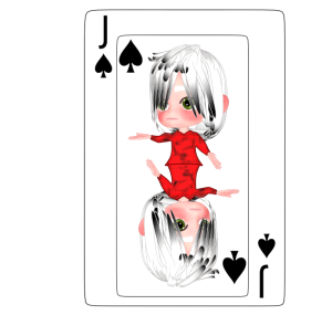 スペード11 トランプカードのイラスト（J）