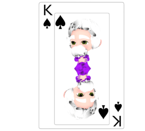 スペードのK トランプカードのイラスト（13）