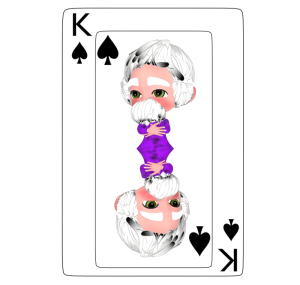 スペード13 トランプカードのイラスト（K）