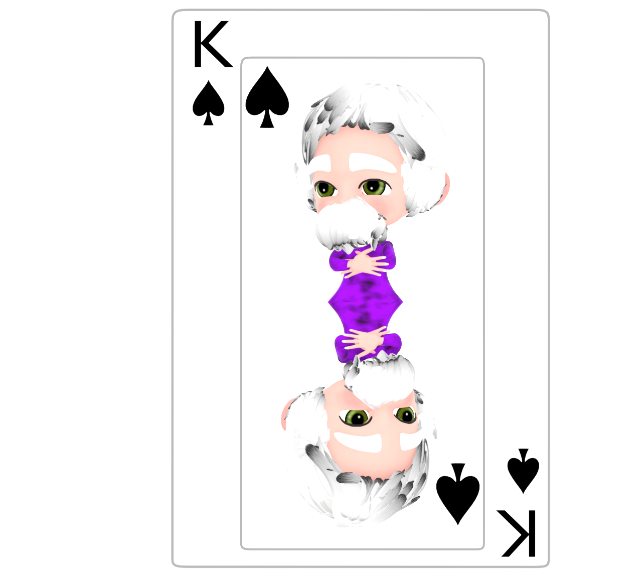 スペードのK トランプカードのイラスト（13）