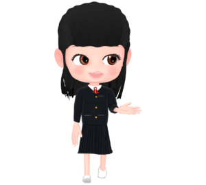 話す女子生徒のイラスト